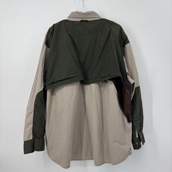 Woolrich Shirt Mens 2XL Green Canvas Outdoor Guide Collection Shooting Hunting - Picture 2 of 12